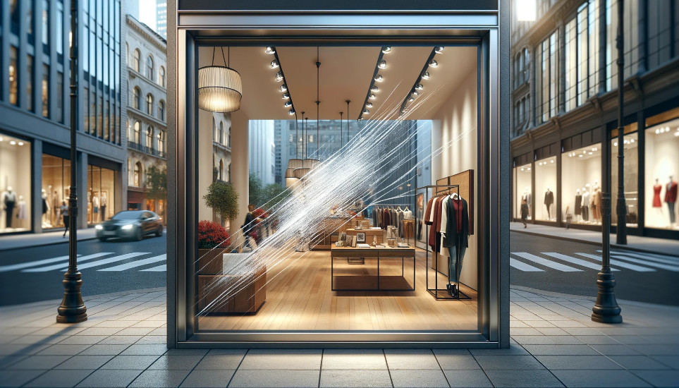 effacement vitrine rayure magasin